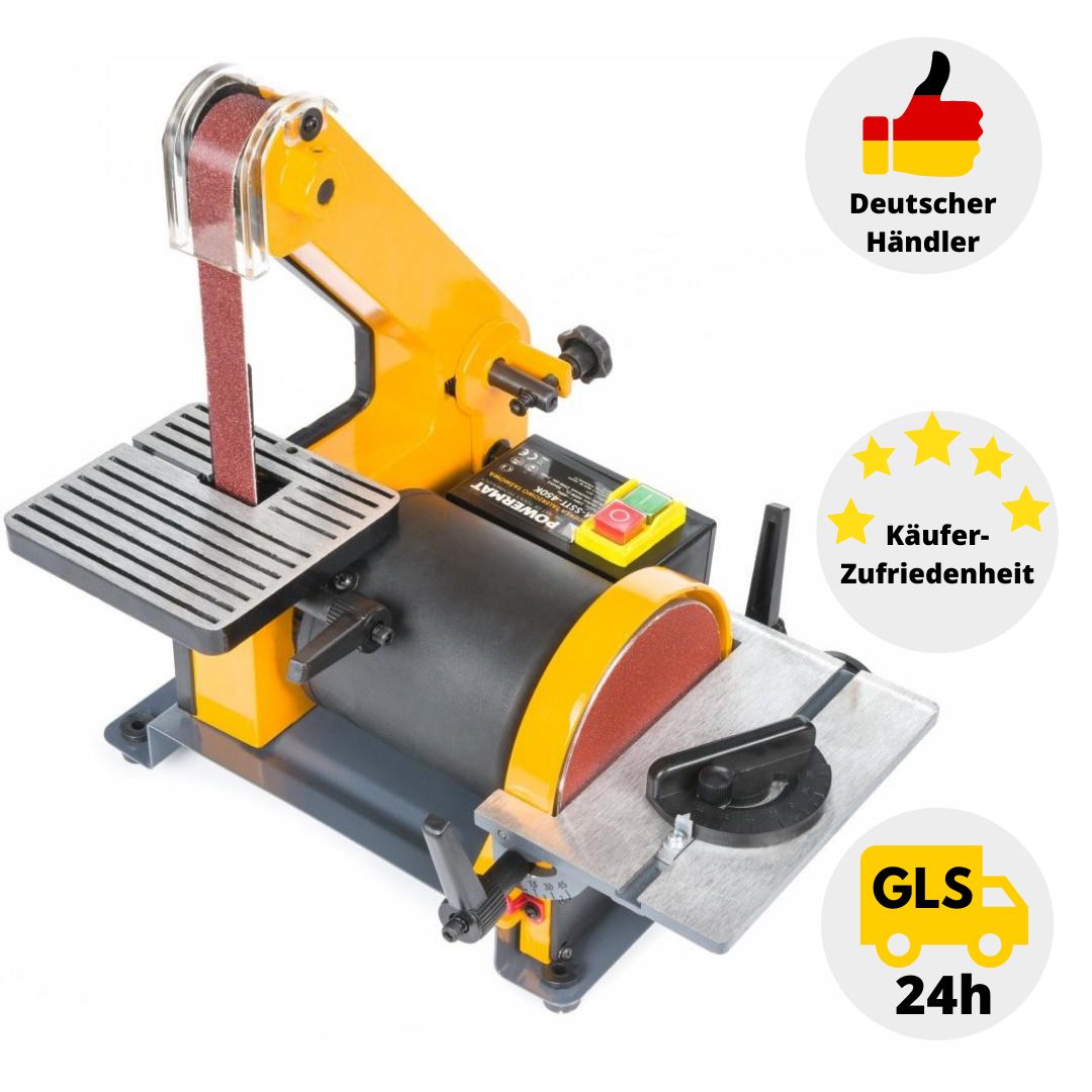 Powermat Tellerschleifer Bandschleifer Bandschleifmaschine Schleifmaschine 450 W