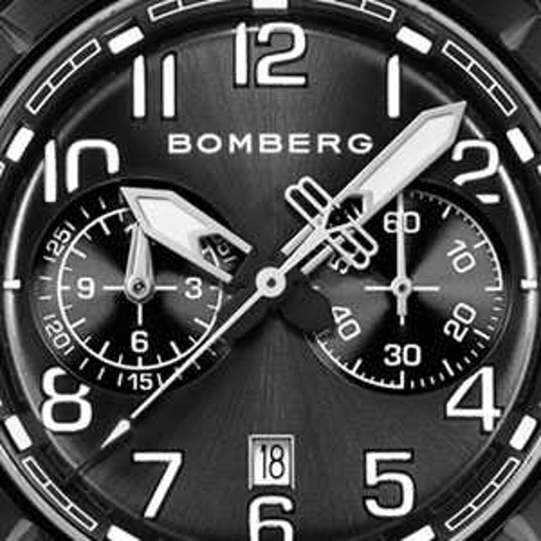 Pre-owned Bomberg - Bb-68 - Black Racer - Swiss Made - 44mm - Men's Watch - Chrono Quartz