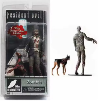 Resident Evil Zombie & Dog 10th Anniversary 7'' Action Figure Removable Limb