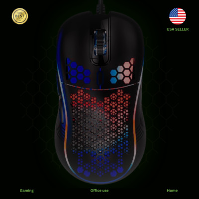 Gaming Mouse High-Precision 7200DPI Optical Sensor, 6 multi-functional Buttons