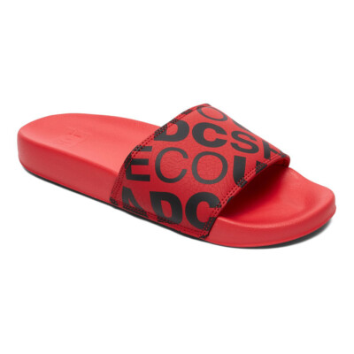 

Сандалии-слайдеры DC Shoes Slide SE (красные/черные) Мужские туфли без шнуровки из ЭВА, Red/black