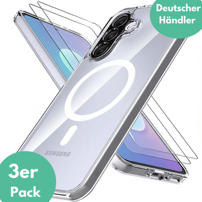 Hülle + 2X Schutzglas für Samsung Galaxy A57 5G MagSafe Panzerfolie Case Full 9H