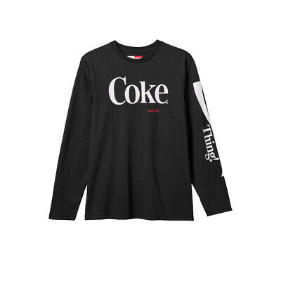 Футболка с длинным рукавом Brixton x Coca-Cola Real Thing (черная) с рисунком