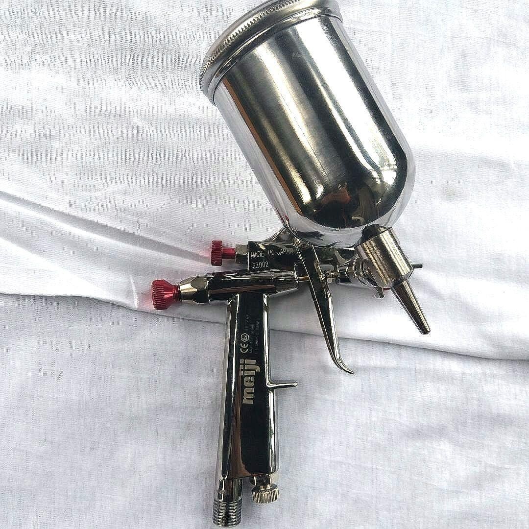 明治　meiji スプレーガン　FINER SPOT-G12カップセット Meiji FINER SPOT G12 1.2mm Side Cup Spray Gun for Partial