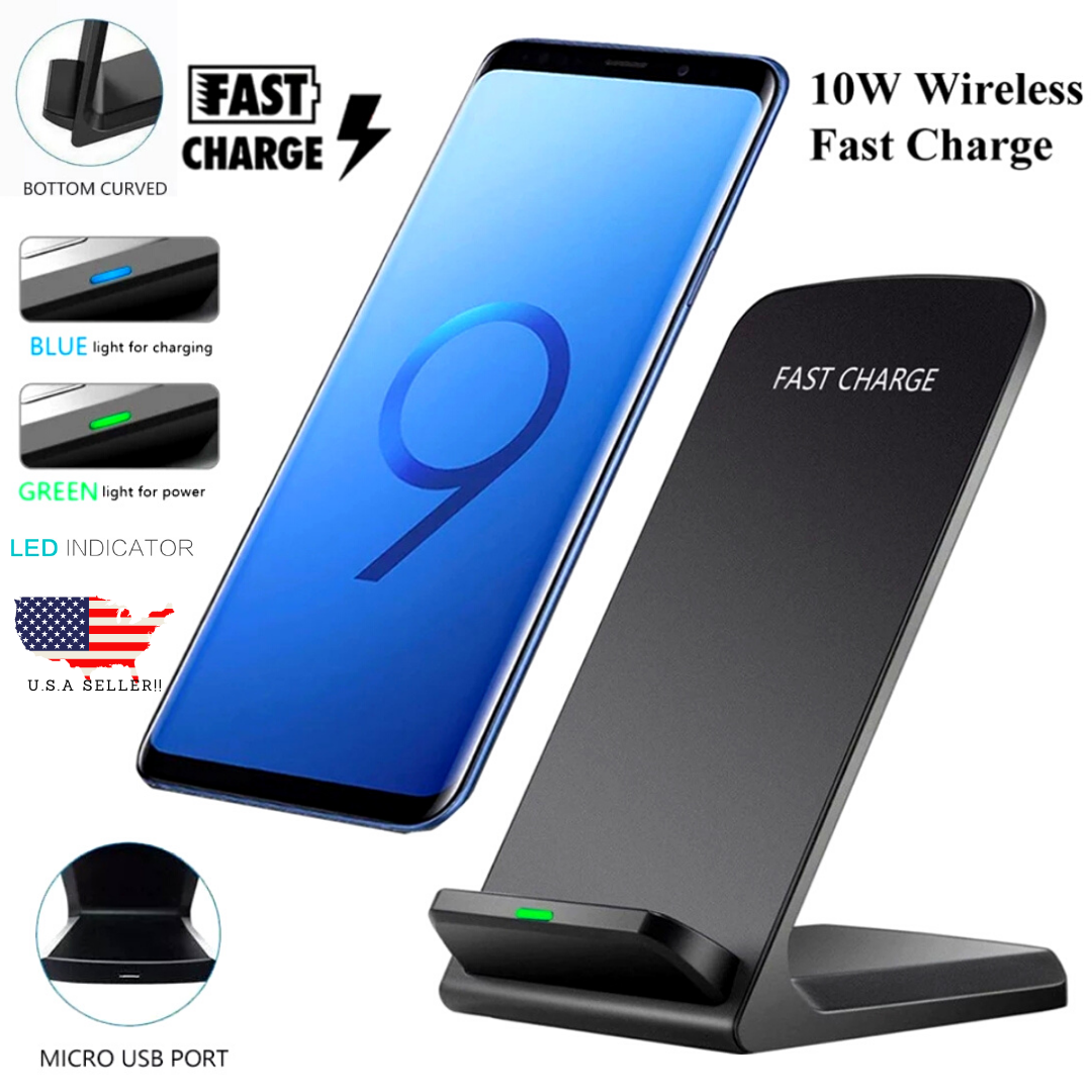 Cargador Inalambrico Rapido Casa Oficina Carga Para Telefonos Cell Universal US*