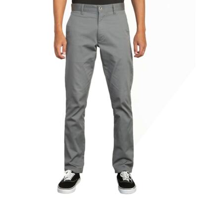 

RVCA The Week-End Stretch Pants (дымчатый) Мужские брюки чинос прямого кроя, Smoke