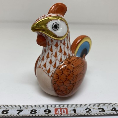 Herend Figurine Chicken Takachi Hand Painted Fochnet Ceramic