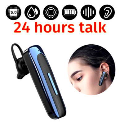 Bluetooth 5.0 Earpiece Driving Trucker Wireless Headset Earbuds Noise Cancelling
