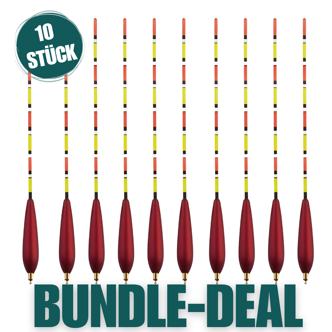 10x Vorbebleite Waggler Laufposen-Set Angelzubehör Angeln Angelsachen