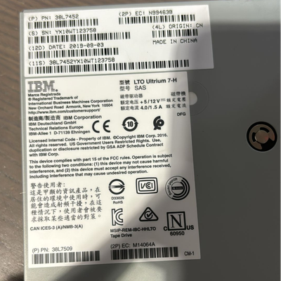 IBM 38L7452 TS2900 LTO7 HH SAS LOADER DRIVE 38L7509 38L6664 - Picture 3 of 3