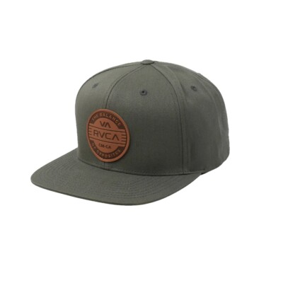 Кепка Snapback RVCA Atlas (оливковая) с 6 панелями