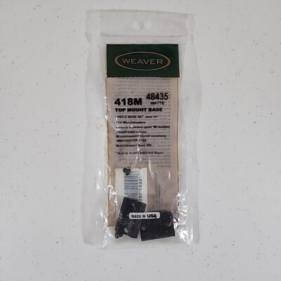 Weaver Top Mount Aluminum Scope Base For CVA Traditions 418M Black - 48435