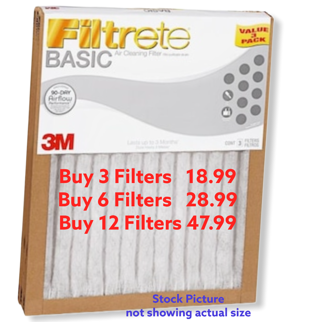 3M Filtrete™ Basic Air Filter Pleated Furnace Replacement