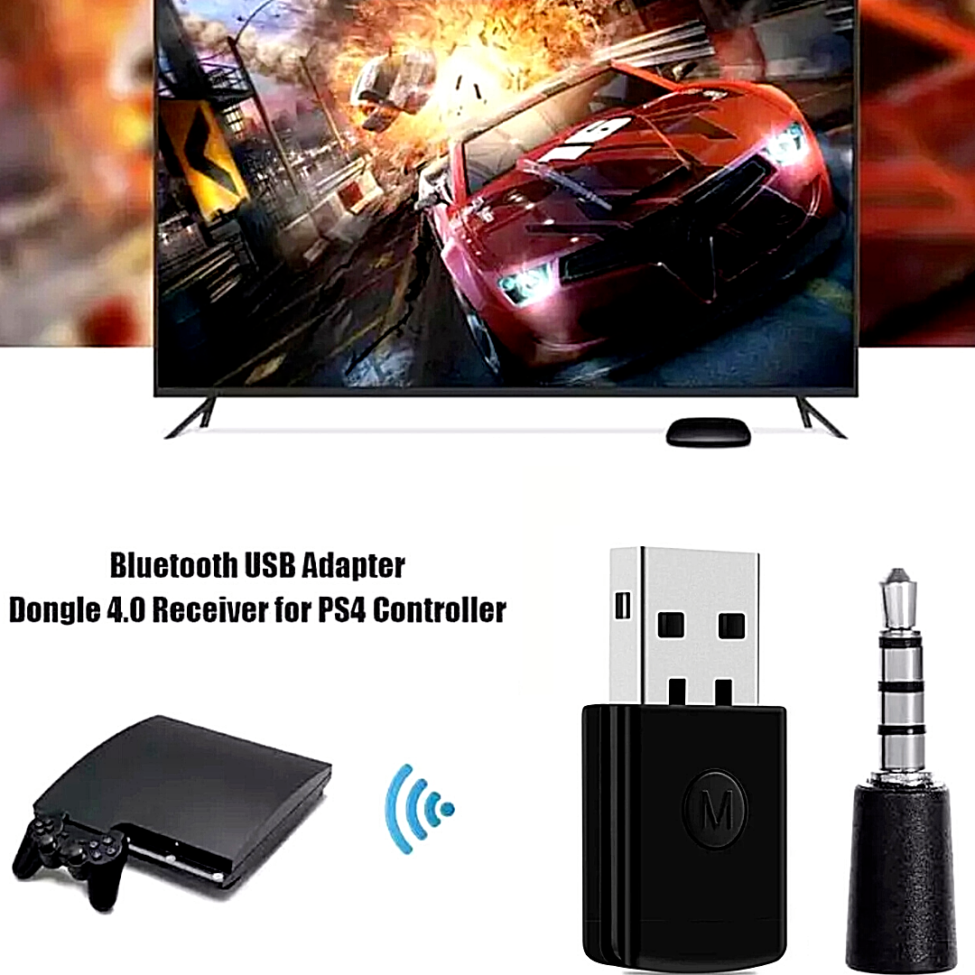 For PS4 Bluetooth Wireless USB Adapter Dongle Receiver for Headphone Microphone