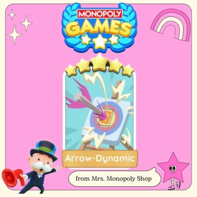 Arrow-Dynamic - Monopoly Go 5   Star Sticker Card   FAST DELIVERY - SET 16