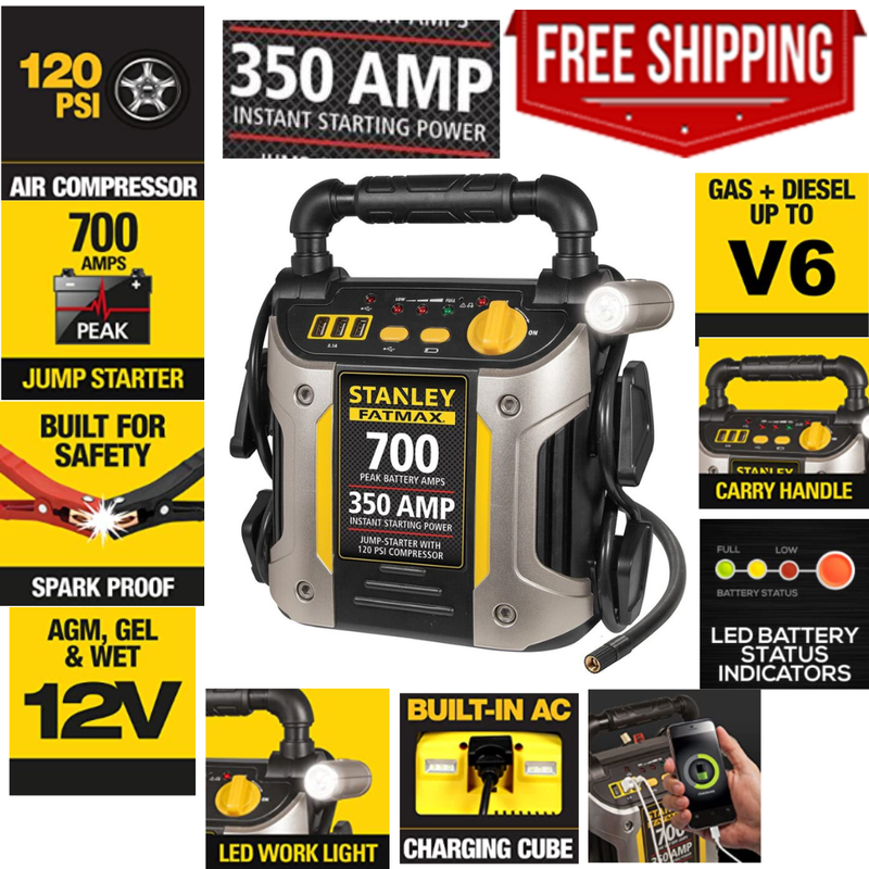 Car Battery Jumper Box Usb New