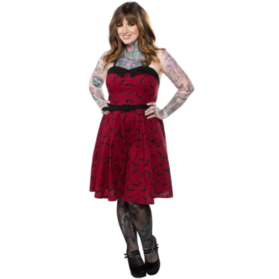 Sourpuss Luna Bats Spooksville Dress Alternative Womens Clothing