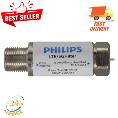 Philips LTE Filter for TV Antenna Filters 4G 5G LTE Signal to Reduce Interferen.