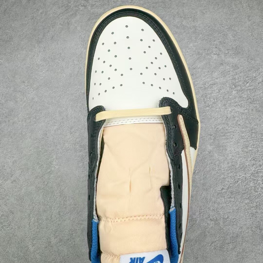 Pre-owned Nike Travis Scott Fragment X Fragment Design X Air Jorden Aj1 Low Og Sp In White