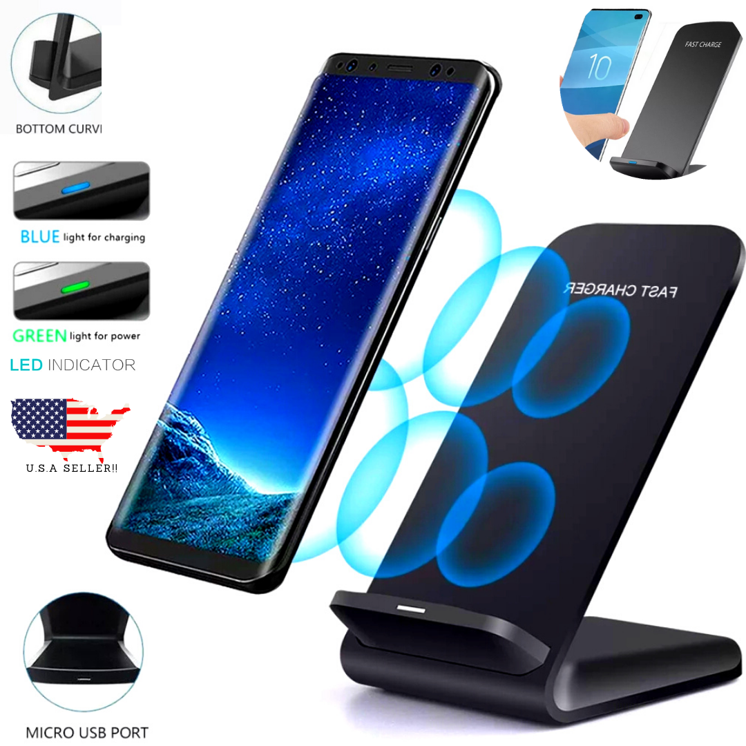 Cargador Inalambrico Rapido Casa Oficina Carga Para Telefonos Cell Universal US*