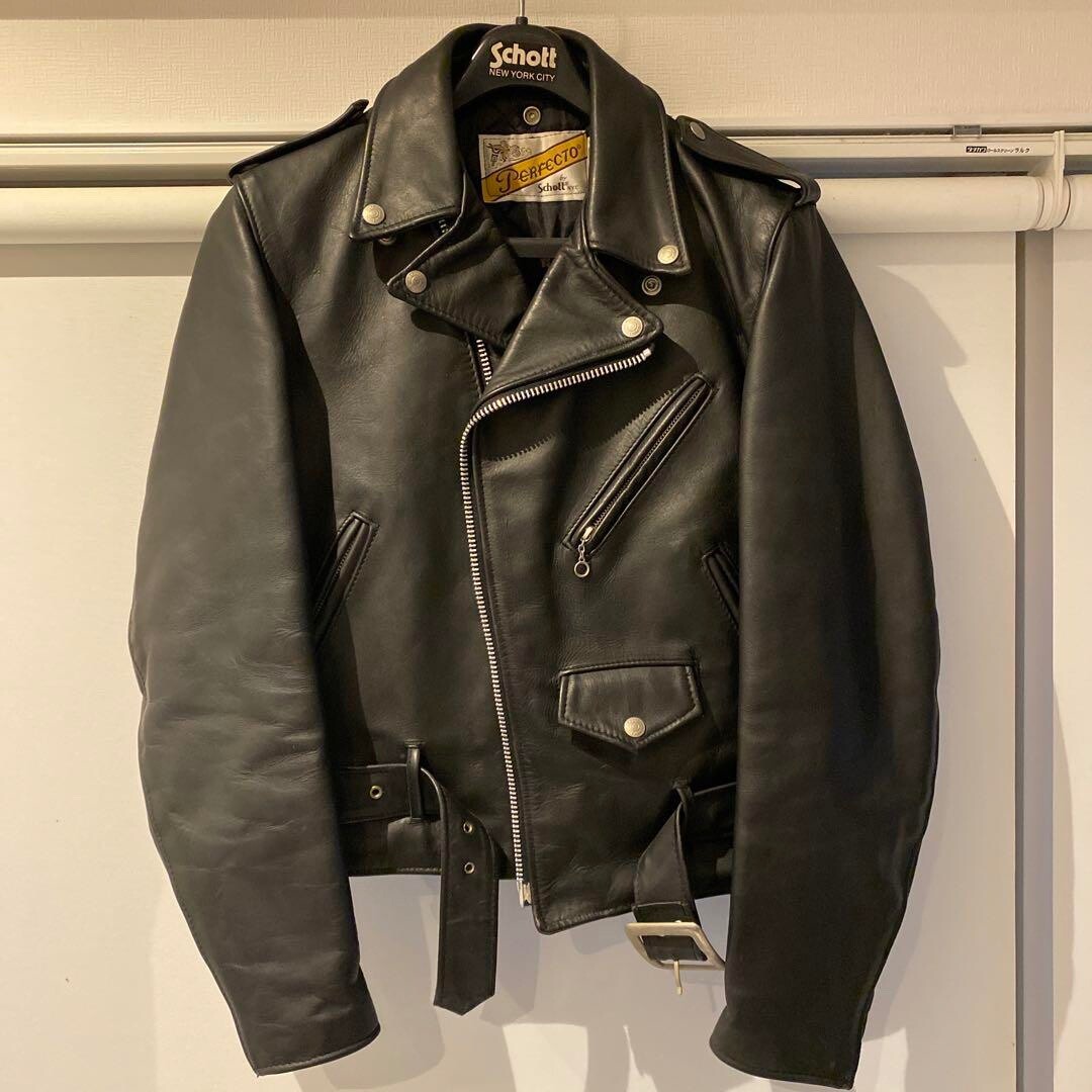 ジャケット・アウター Schott 125 Double Riders Jacket Cowhide Schott 125 Double Riders Jacket 36 Cowhide Black Lether CHP