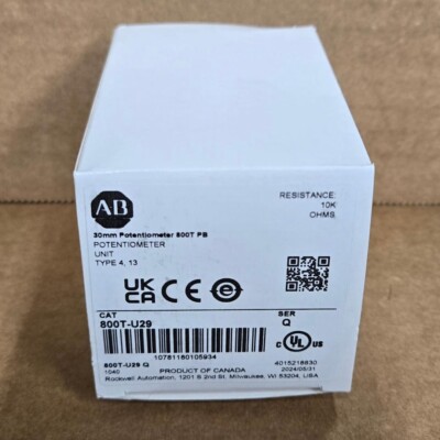 New Allen Bradley 800T-U29   Potentiometer 10k OHMS