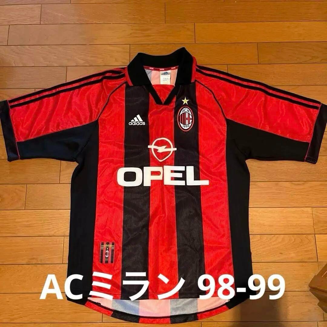 ACミラン ユニフォーム 99シーズン アディダス OPEL AC Milan Soccer Shirt 98-99 Model OPEL Size M Adidas Soccer
