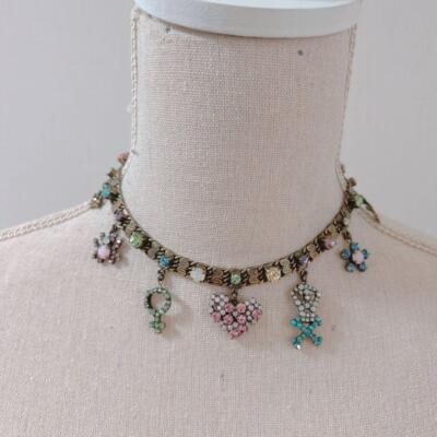konplot Heart Skull Diamond Cut Swarovski Necklace