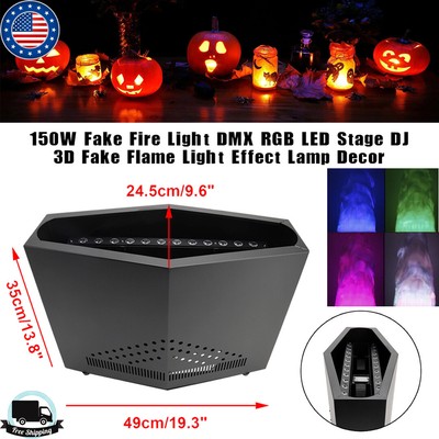 150W Fake Fire Light DMX RGB LED Stage DJ 3D Fake Flame Light Effect Lamp Decor