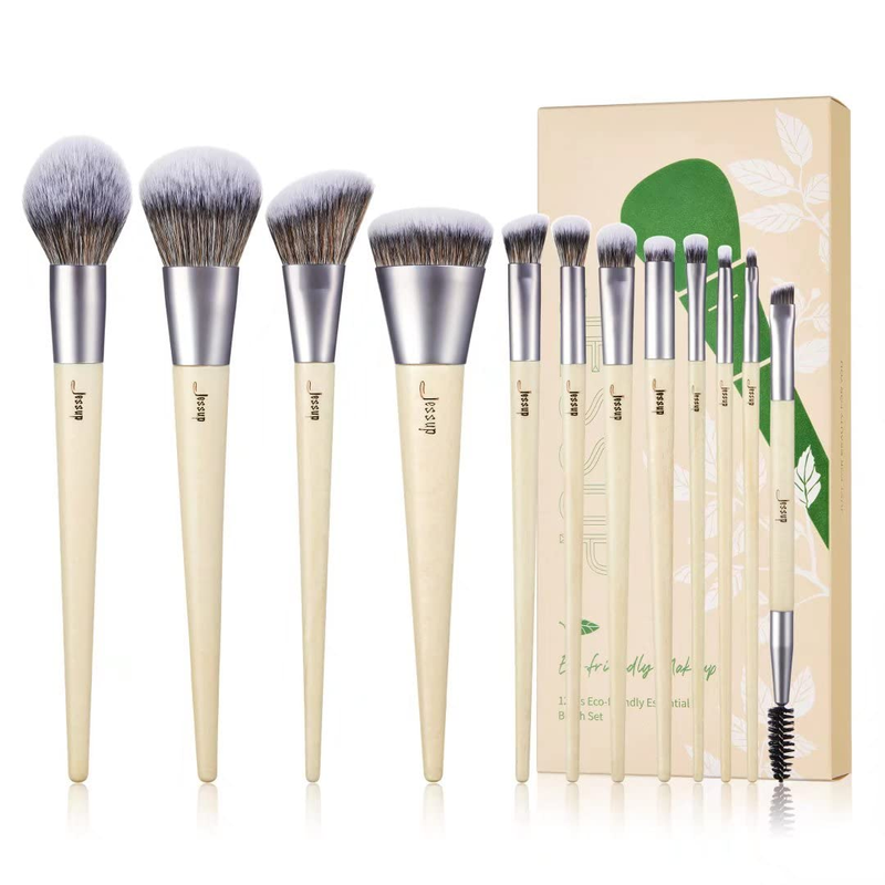 Vegan Makeup Brushes Set Premium Synthetic Powder Foundation Highlight Concealer