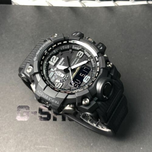 Pre-owned Casio Gwg-1000-1a1 G-shock Mudmaster Solar Triple Sensor Multiband 6 Men's Watch