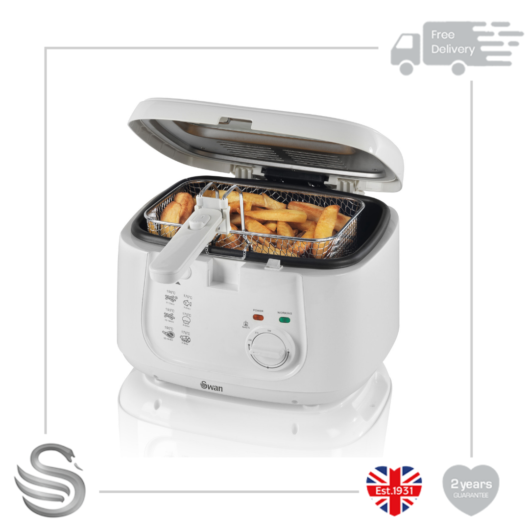Swan Deep Fat Fryer 2.5L 1800W Easy Clean Viewing Window Cool Touch