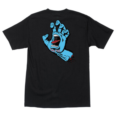 

Футболка с коротким рукавом Santa Cruz Skateboards Screaming Hand (черная) Мужская футболка, Черный