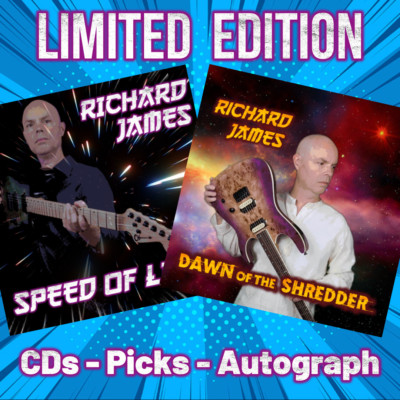 The Bald Shredder CDs, Picks, Signed Photo - Richard James Dawn of the Shredder