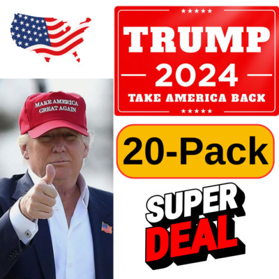 20PCS SET TRUMP 2024 BUMPER STICKER STICKERS TAKE AMERICA BACK  2x3in -2024 MAGA