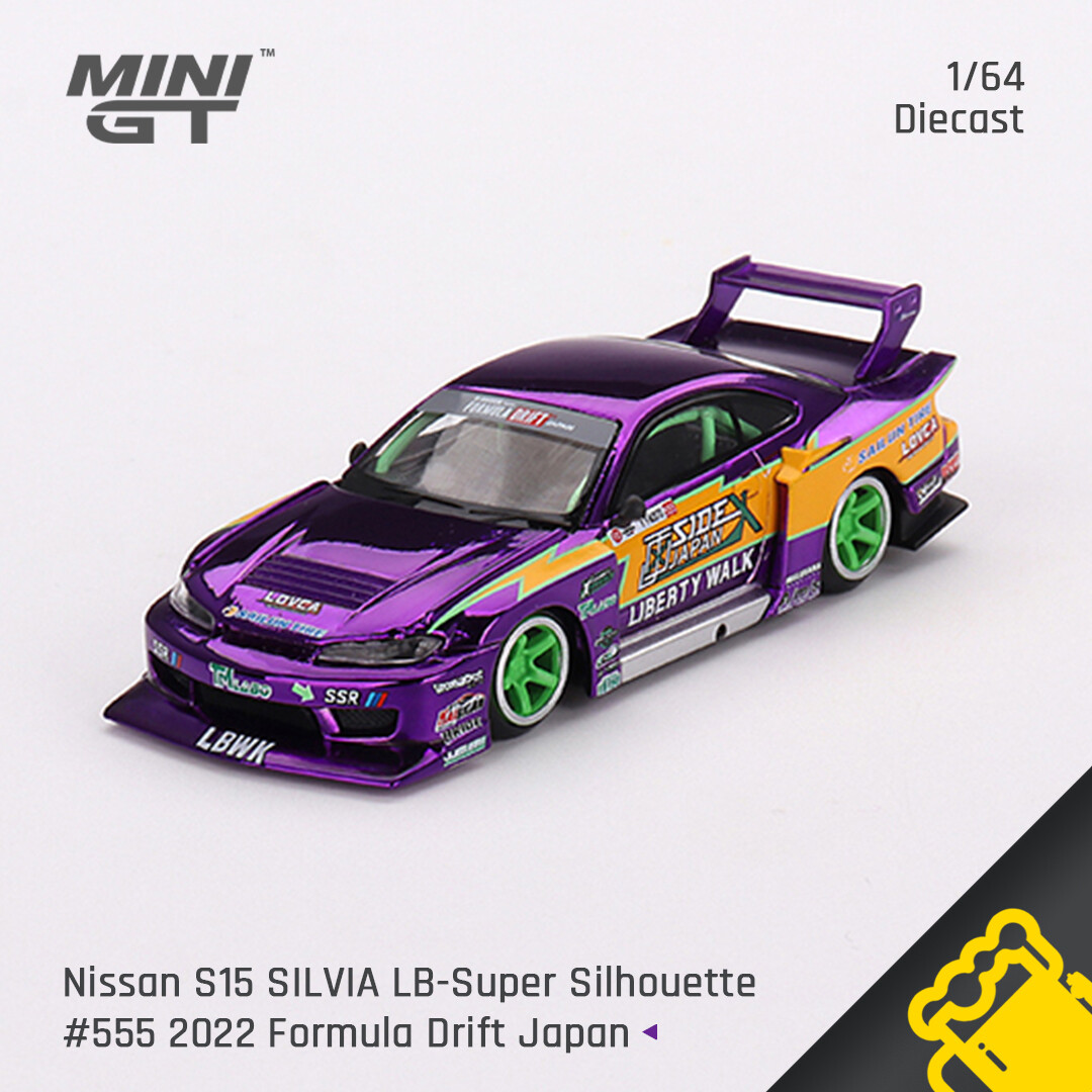 ミニカー MINIGT LIBERTY WALK S15 SILVIA 2021Drift MINI GT 1:64 Nissan S15 SILVIA LB-Super Silhouette #555 2022