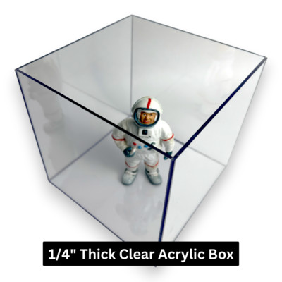 Clear 5-Sided Acrylic Box - Acrylic Display Case 1/4''