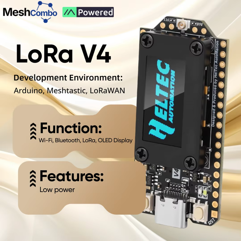 2PCS Heltec V4 Meshtastic WiFi LoRa 32 Dev-Board Solar Powered ESP32 SX1262 0.96