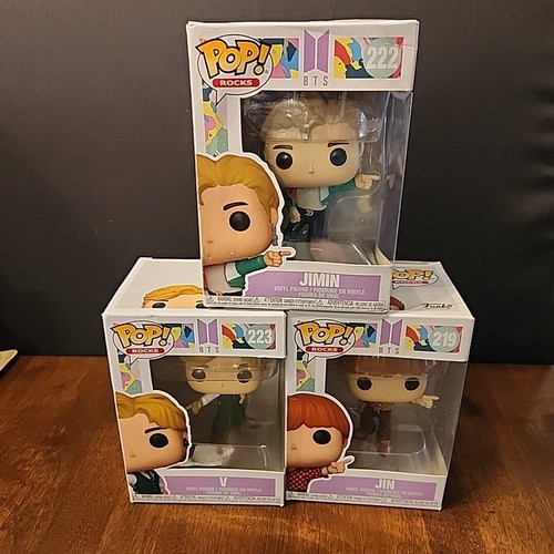 Funko Pop! Vinyl Figure BTS Jimin #222 #219 Jin #223 V Lot Set