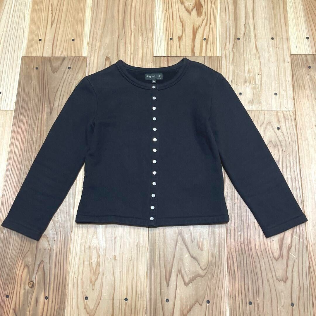 agnes b. Snap Button Cardigan Pression Brushed Lining Woman's S