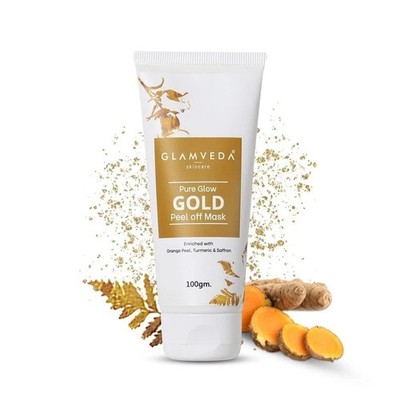 Glamveda Pure Glow Gold Peel Off Mask For Glowing Skin 100g