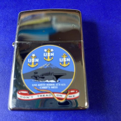 Zippo lighter US Navy USS KITTY HAWK CV63 CHIEF'S MESS unused imported from JP