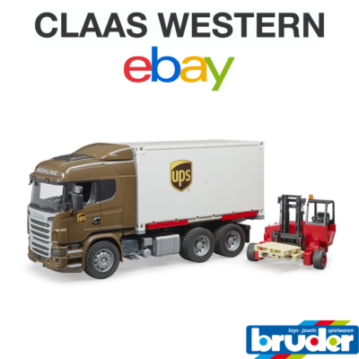 Bruder Scania Transport Truck And Forklift 03581