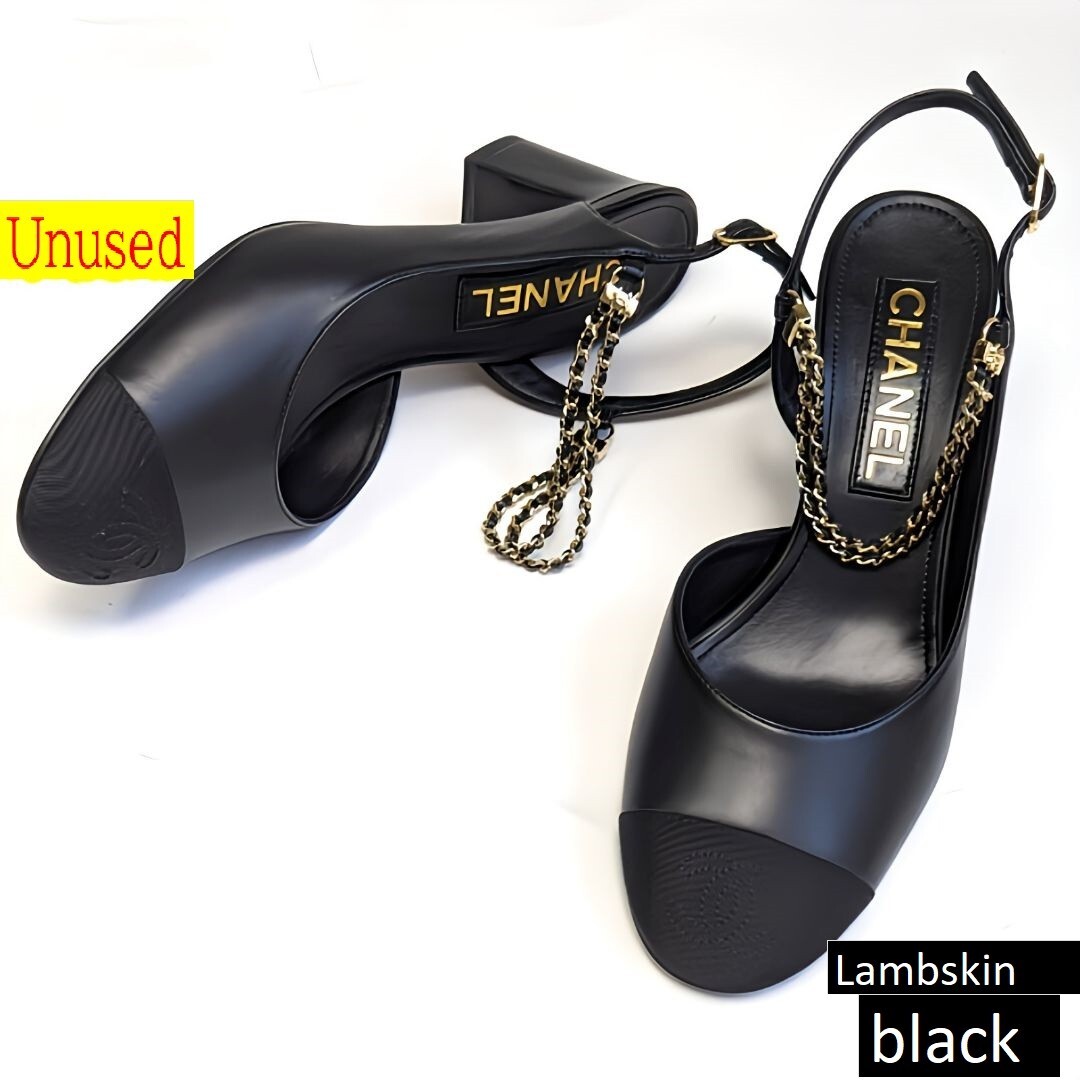 靴 CHANEL Coco Mark Bicolor Slingback Pumps Chanel Bicolor CC Cap Toe Metallic Tweed Slingback 38.5