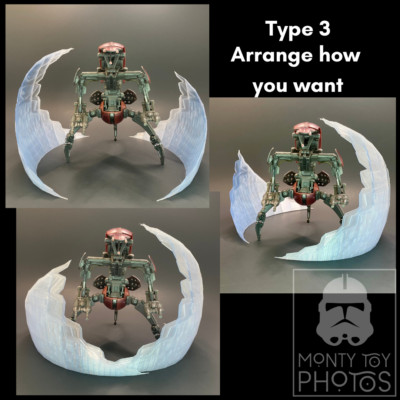 Star Wars The Black Series Droideka 6'' Destroyer Droid 3D Printed Bubble Sheild