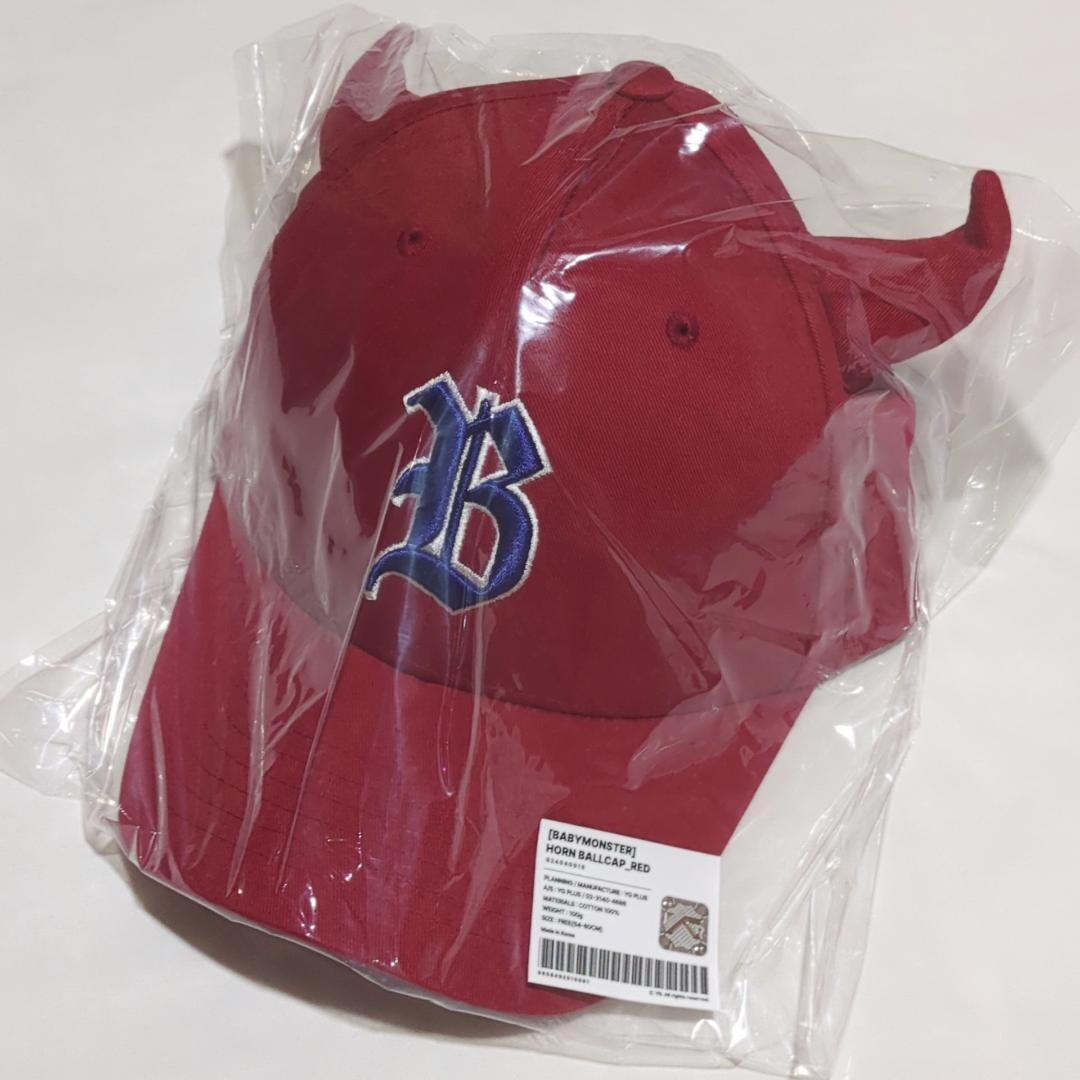 【ソウル限定】BABYMONSTER HORN BALLCAP レッド Amazon.co.jp: BABYMONSTER BABYMONSTER HORN BALLCAP Cap, Red