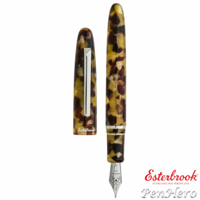 Esterbrook Estie Tortoise Palladium Plate Trim Fountain Pen Extra Fine E126-EF