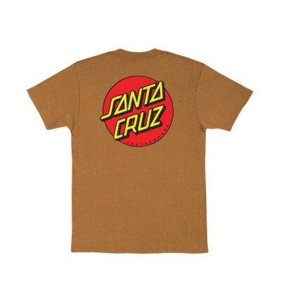 

Футболка Santa Cruz Skateboards Classic Dot с короткими рукавами (коричневый сахар), Brown sugar
