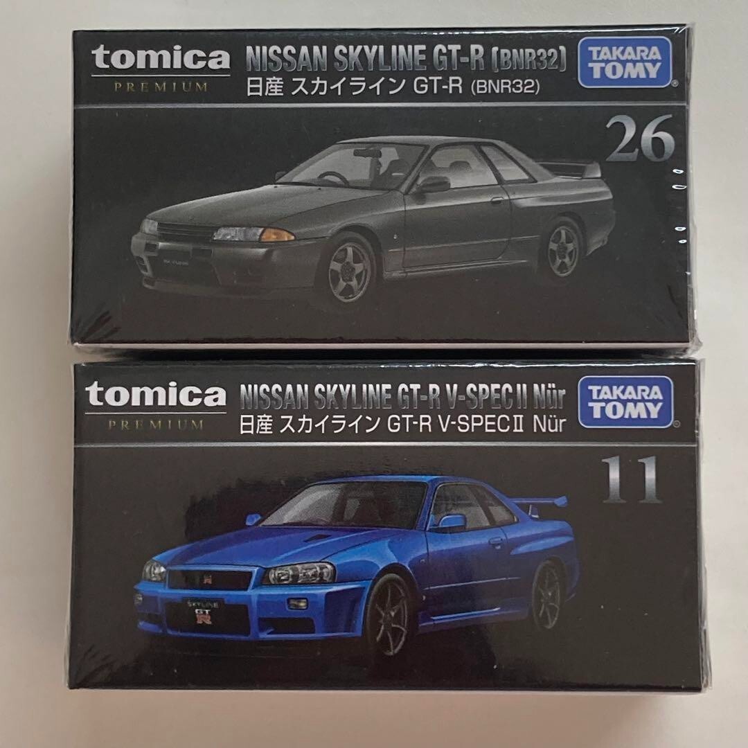 1/43 日産 スカイライン GT-R Vspec2 (BNR34) Blue Hot Wheels - Premium 1:43 - Nissan Skyline GT-R (BNR34) V