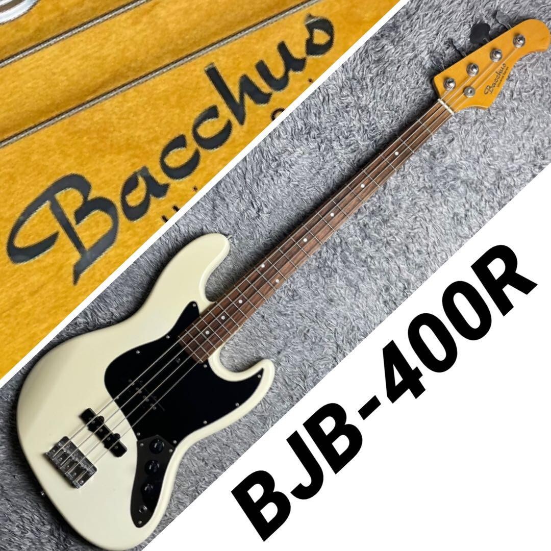 Bacchus BJB-400R? 3TS ジャズベース Bacchus BJB-400R WHT Jazz Bass Style Electric Guitar From
